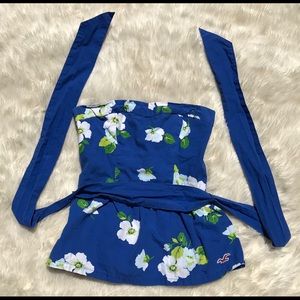 Strapless Hollister floral top